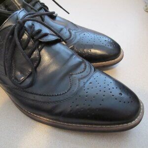 Men's Size 10 Golaiman Black Oxford Wingtip dress shoes